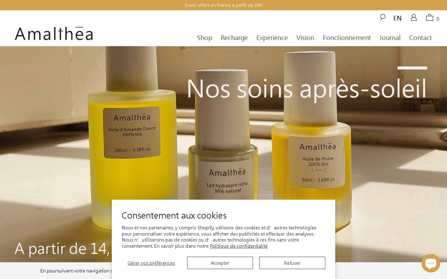 amalthea.bio homepage screenshot