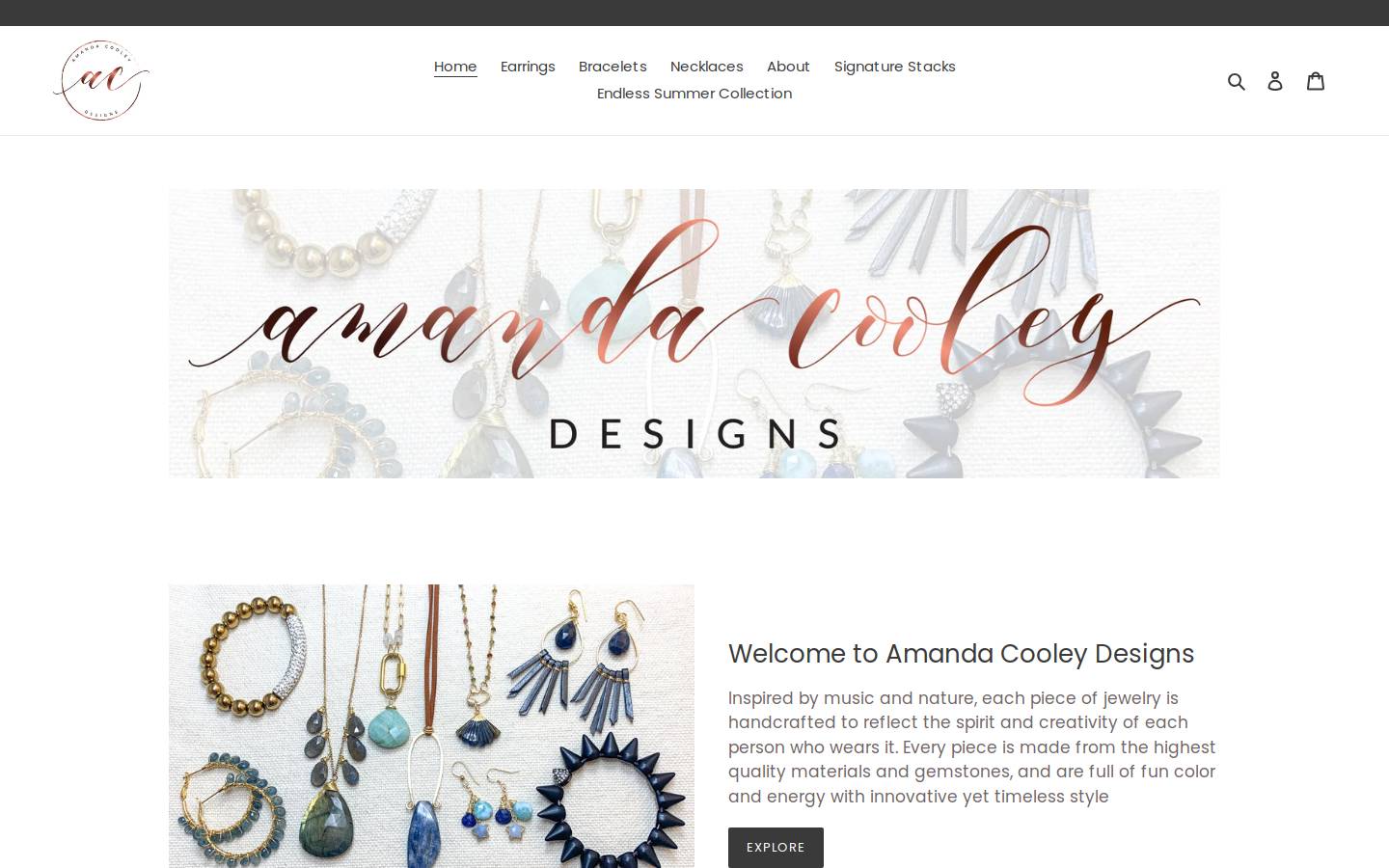 amandacooleydesigns.com homepage screenshot