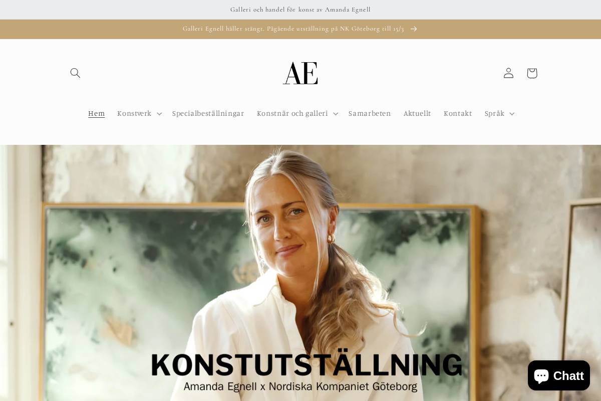 amandaegnell.se homepage screenshot