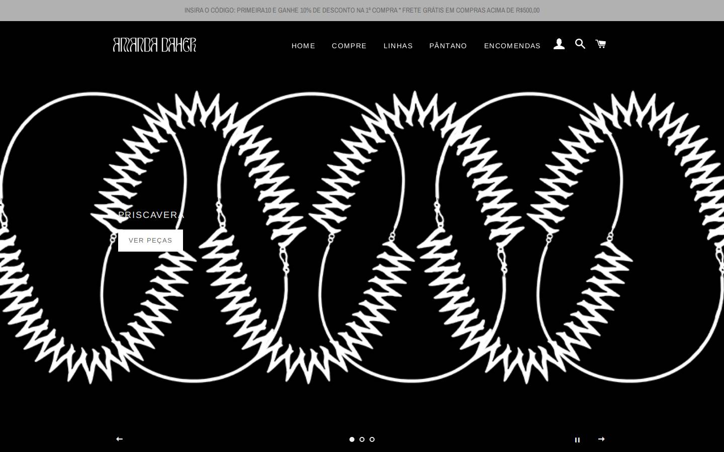 amandaher.com homepage screenshot