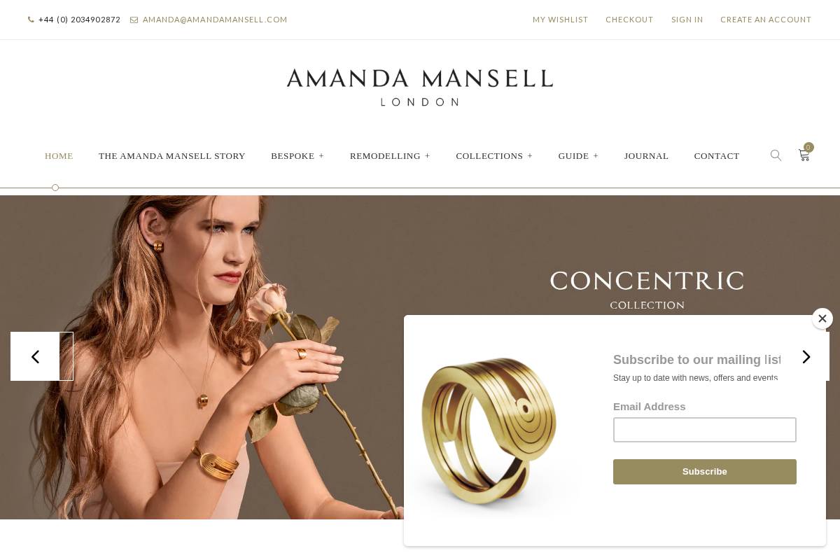amandamansell.com homepage screenshot