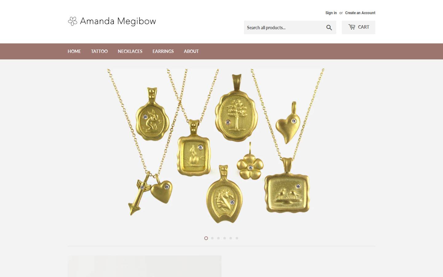 amandamegibow.com homepage screenshot