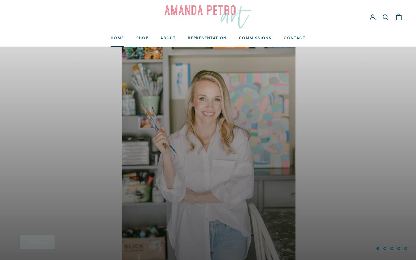 amandapetroart.com homepage screenshot