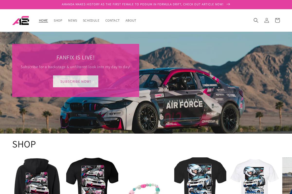 amandasorensen.com homepage screenshot