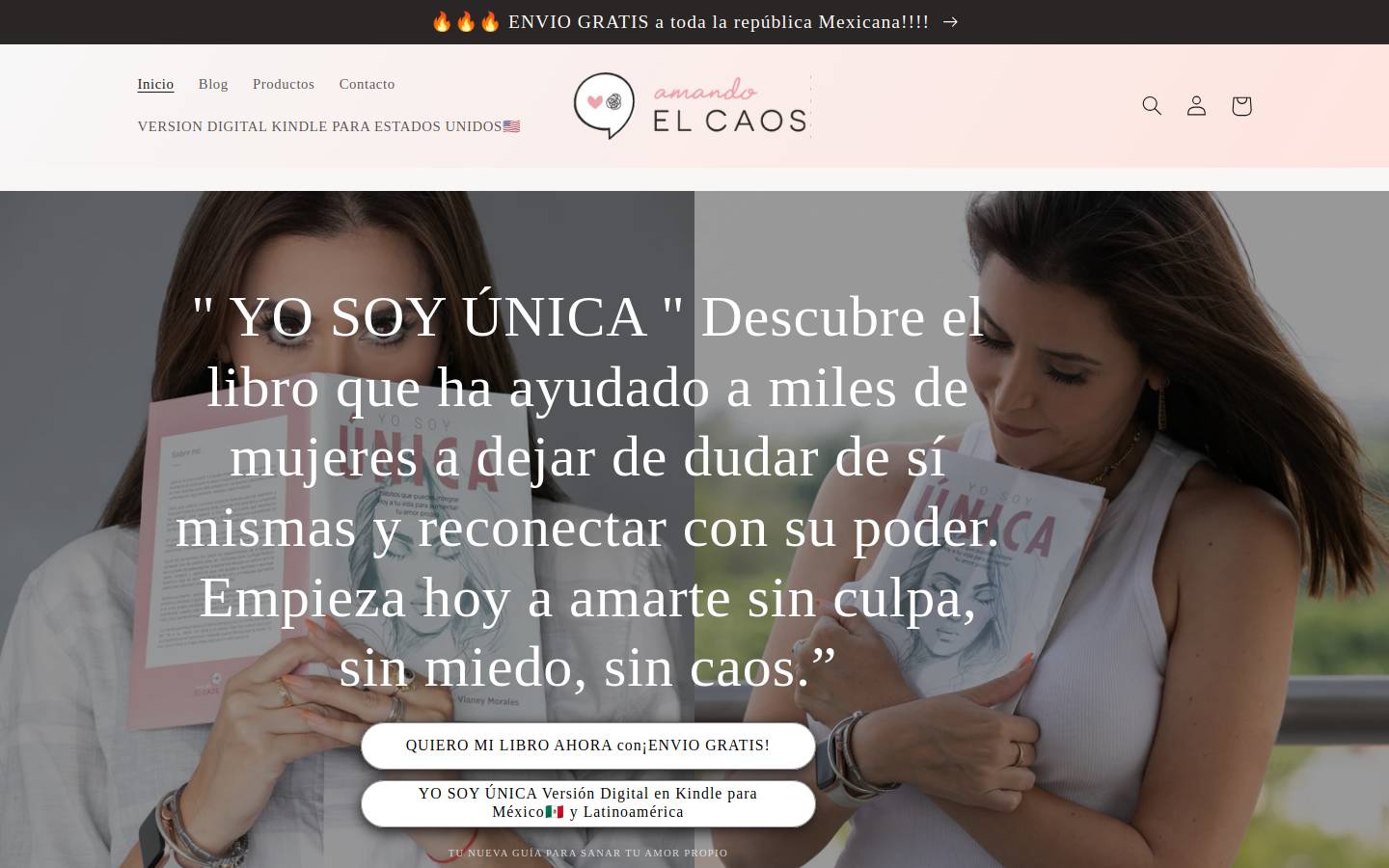 amandoelcaos.com homepage screenshot