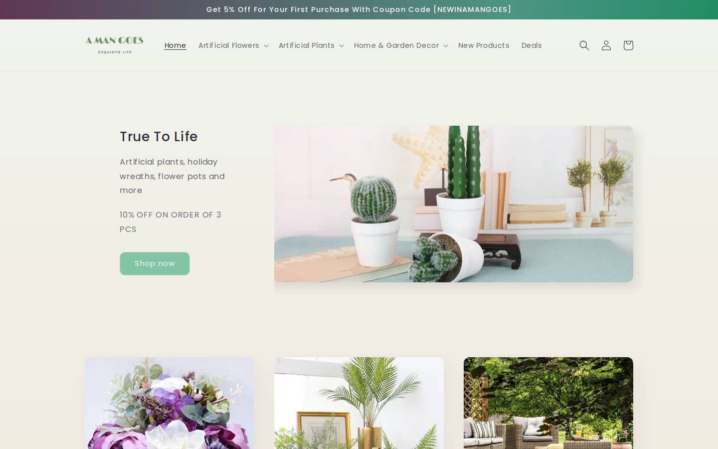 Amangoes homepage screenshot