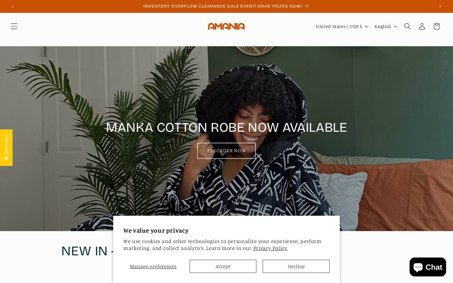 amania-afrik.com homepage screenshot
