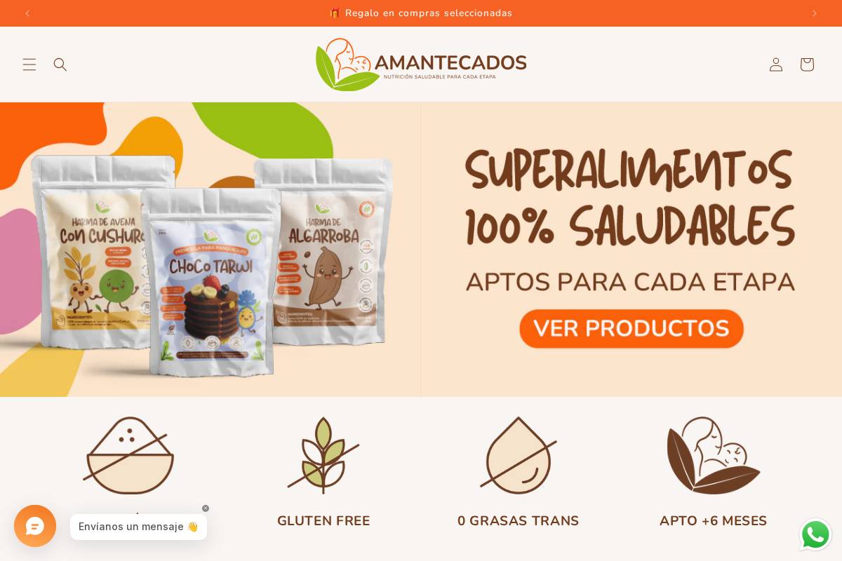 amantecados.com homepage screenshot