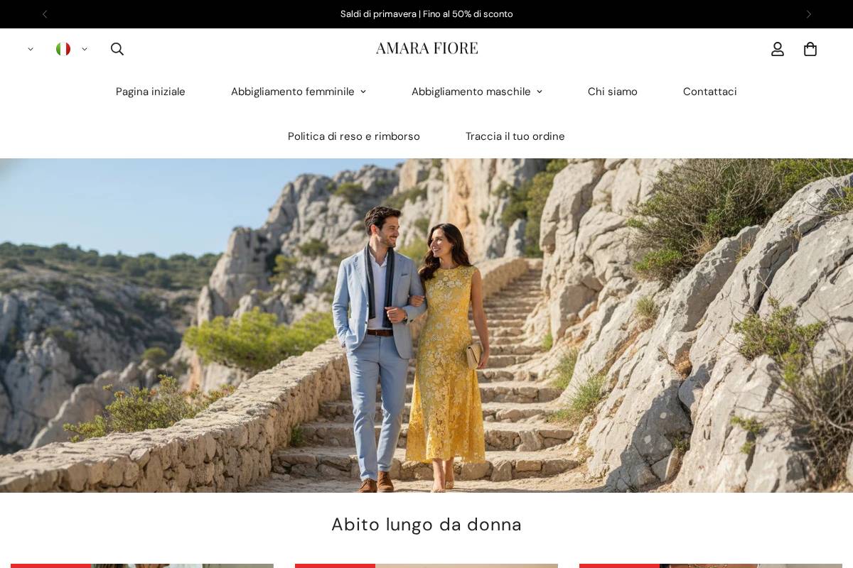 Amara Fiore homepage screenshot
