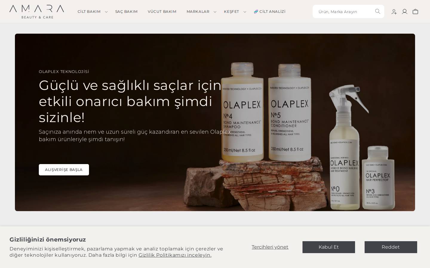 amarabeautycare.com homepage screenshot