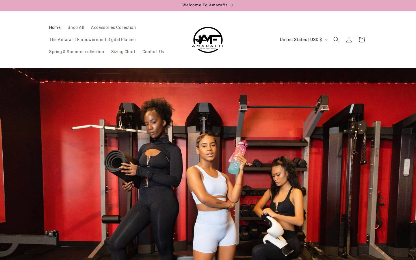 amarafit.com homepage screenshot