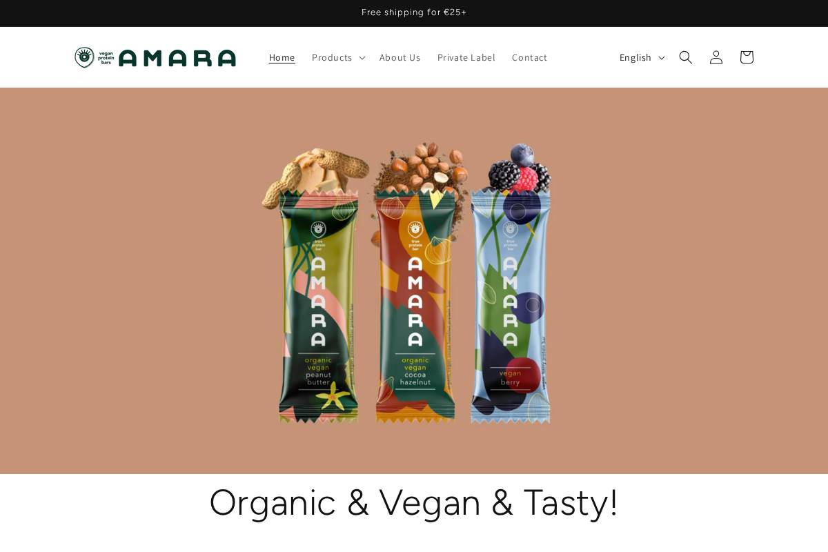 amarafood.com homepage screenshot