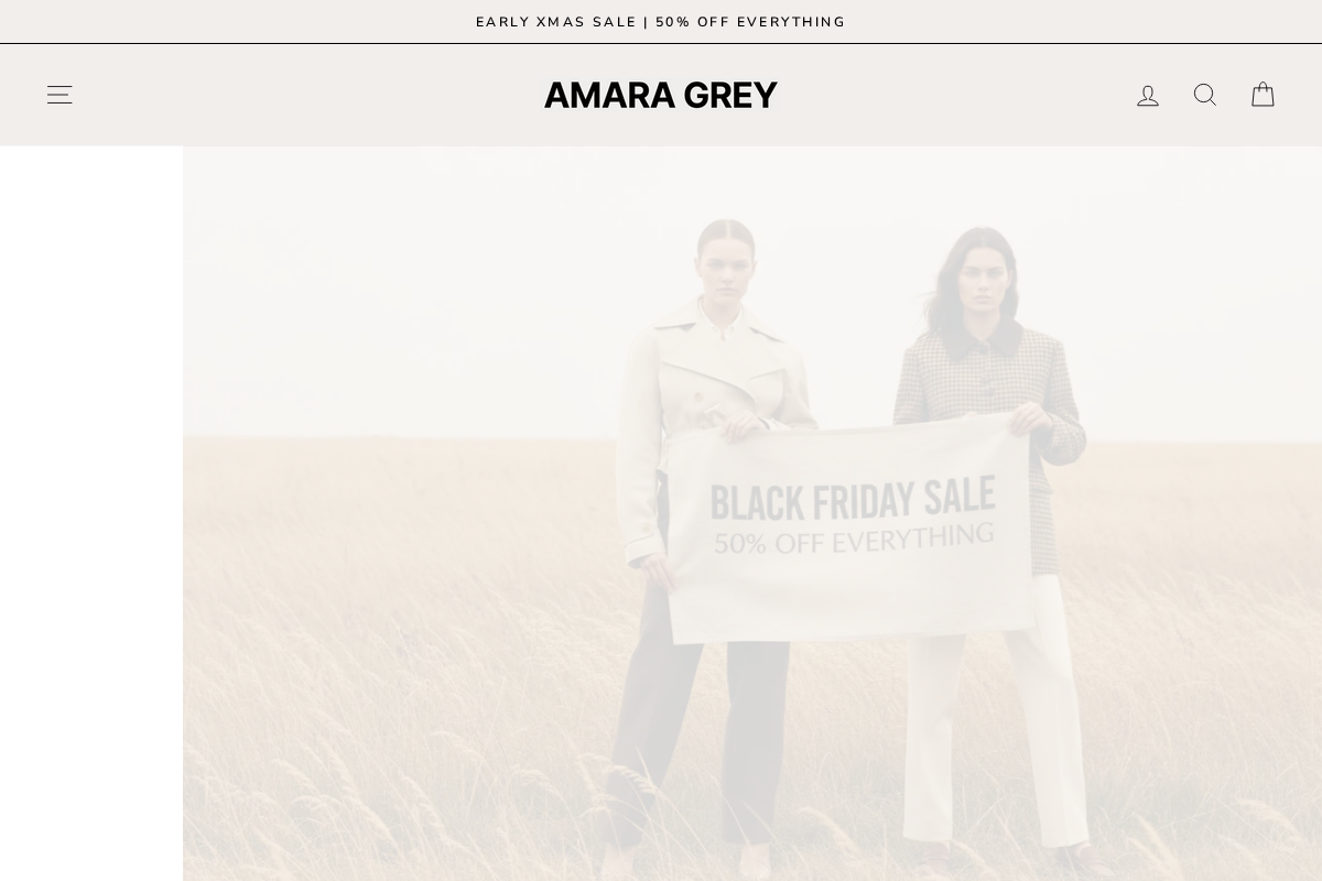 Amara Grey homepage screenshot