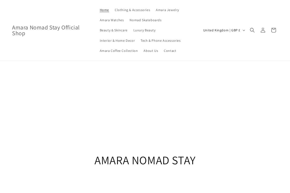 amaranomadstays.com homepage screenshot