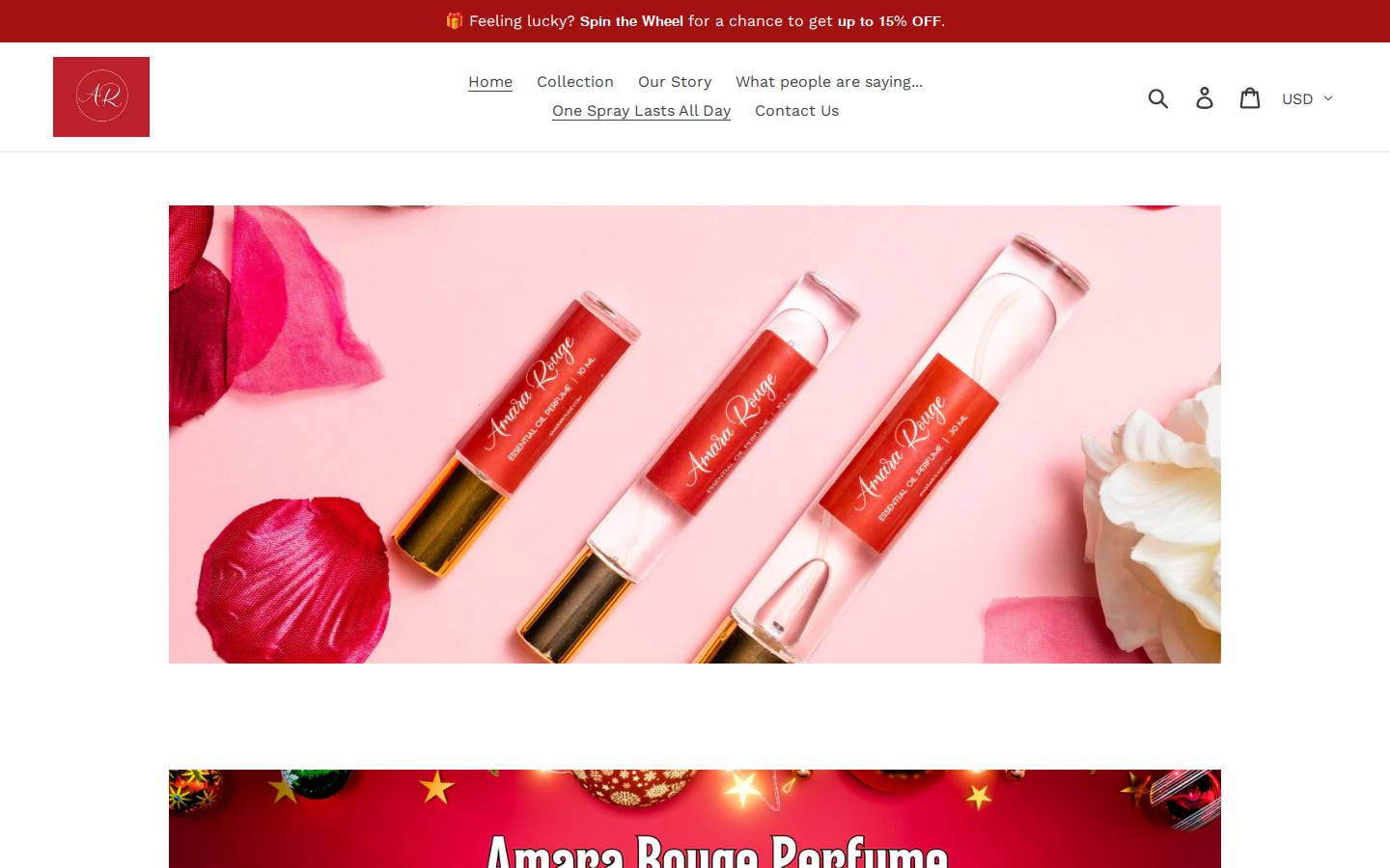 amararouge.com homepage screenshot