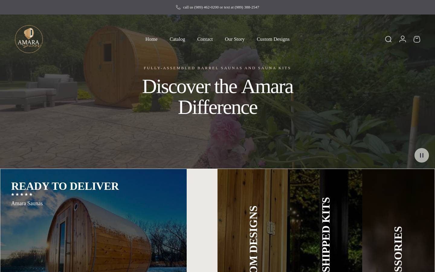 amarasaunas.com homepage screenshot