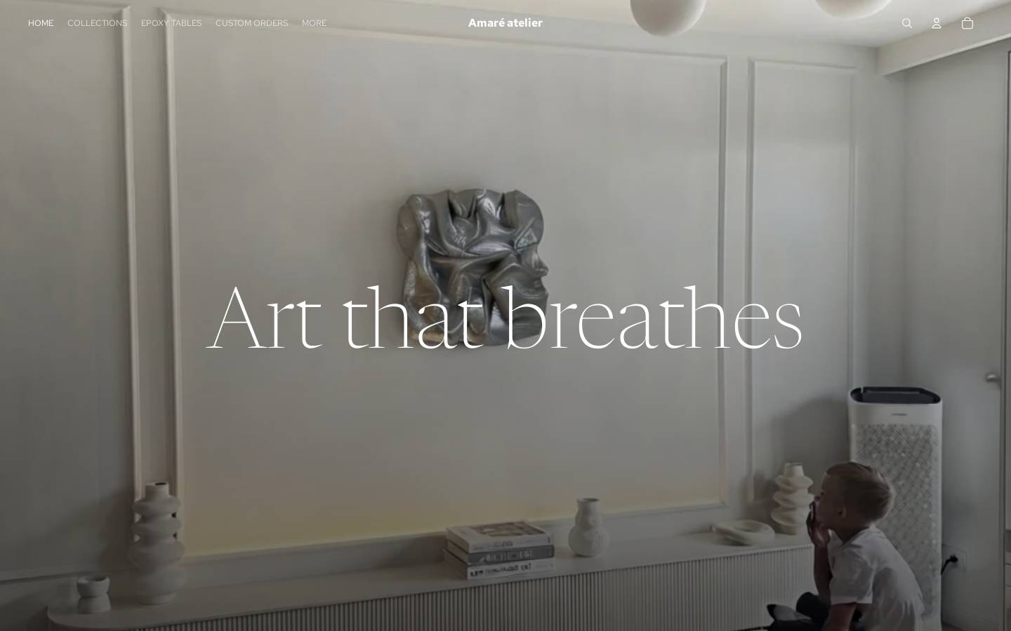Amare Atelier homepage screenshot