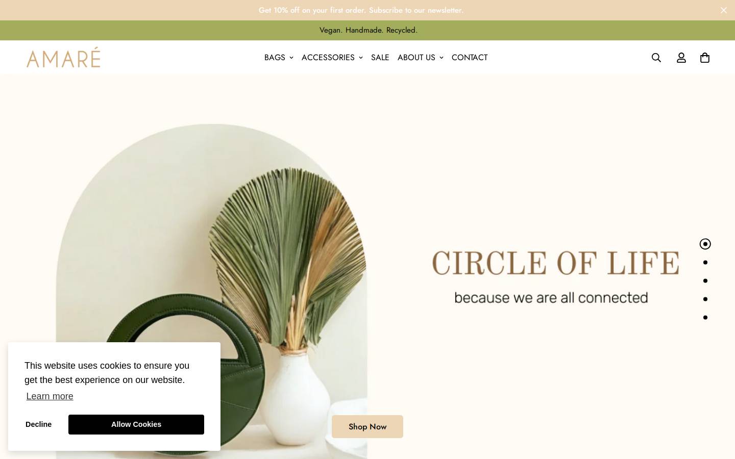 amareantwerp.com homepage screenshot