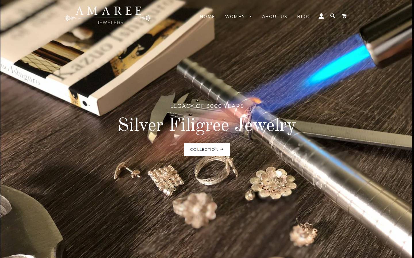 amareejewelers.com homepage screenshot