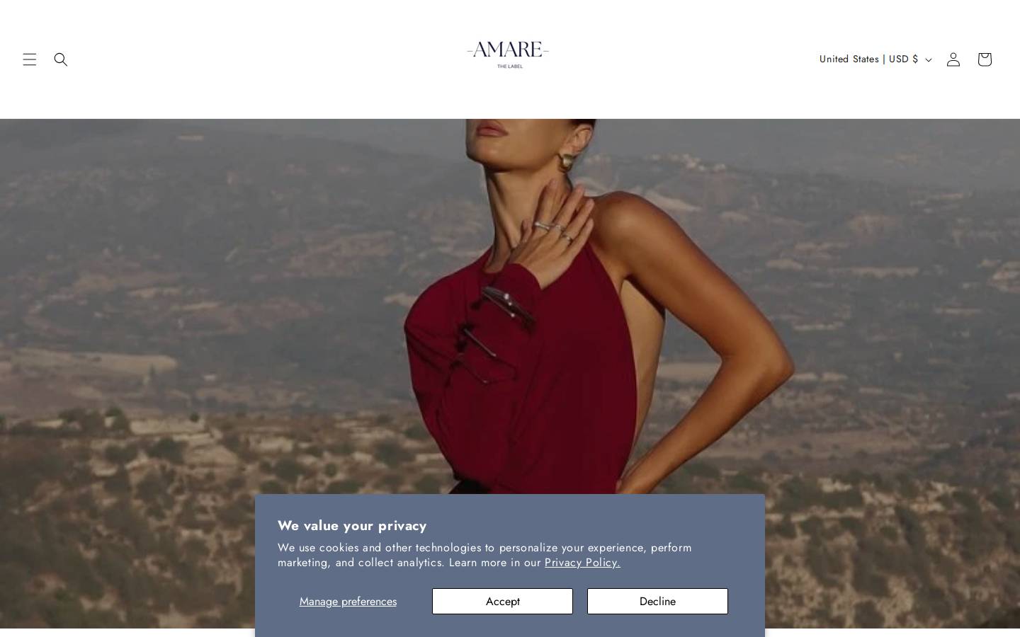 amarelabel.com homepage screenshot