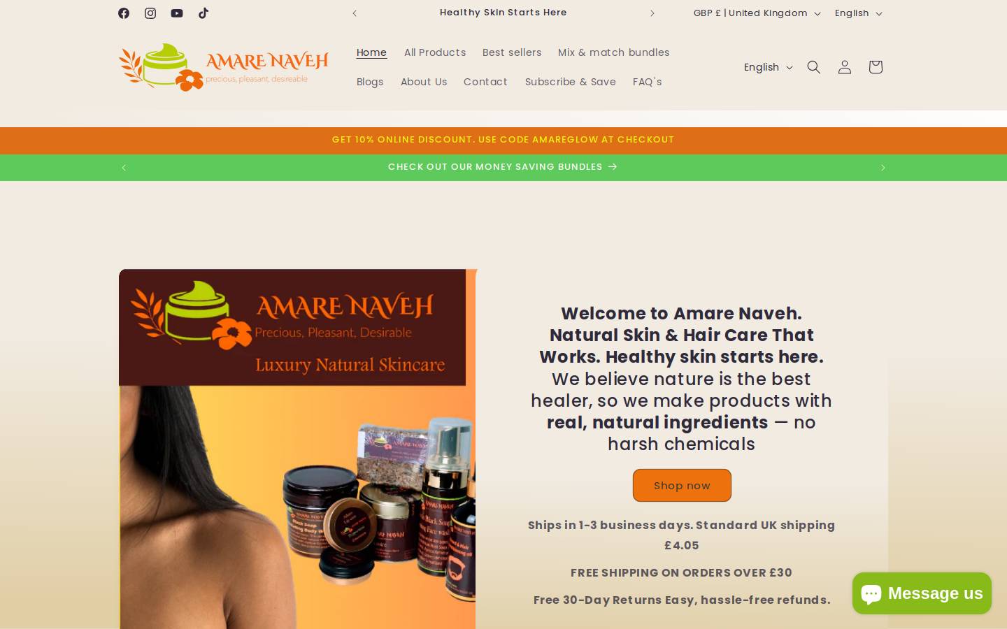 amarenaveh.com homepage screenshot