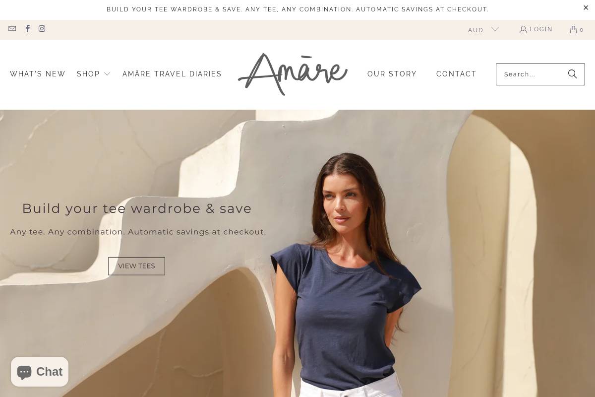 amarethelabel.com.au homepage screenshot