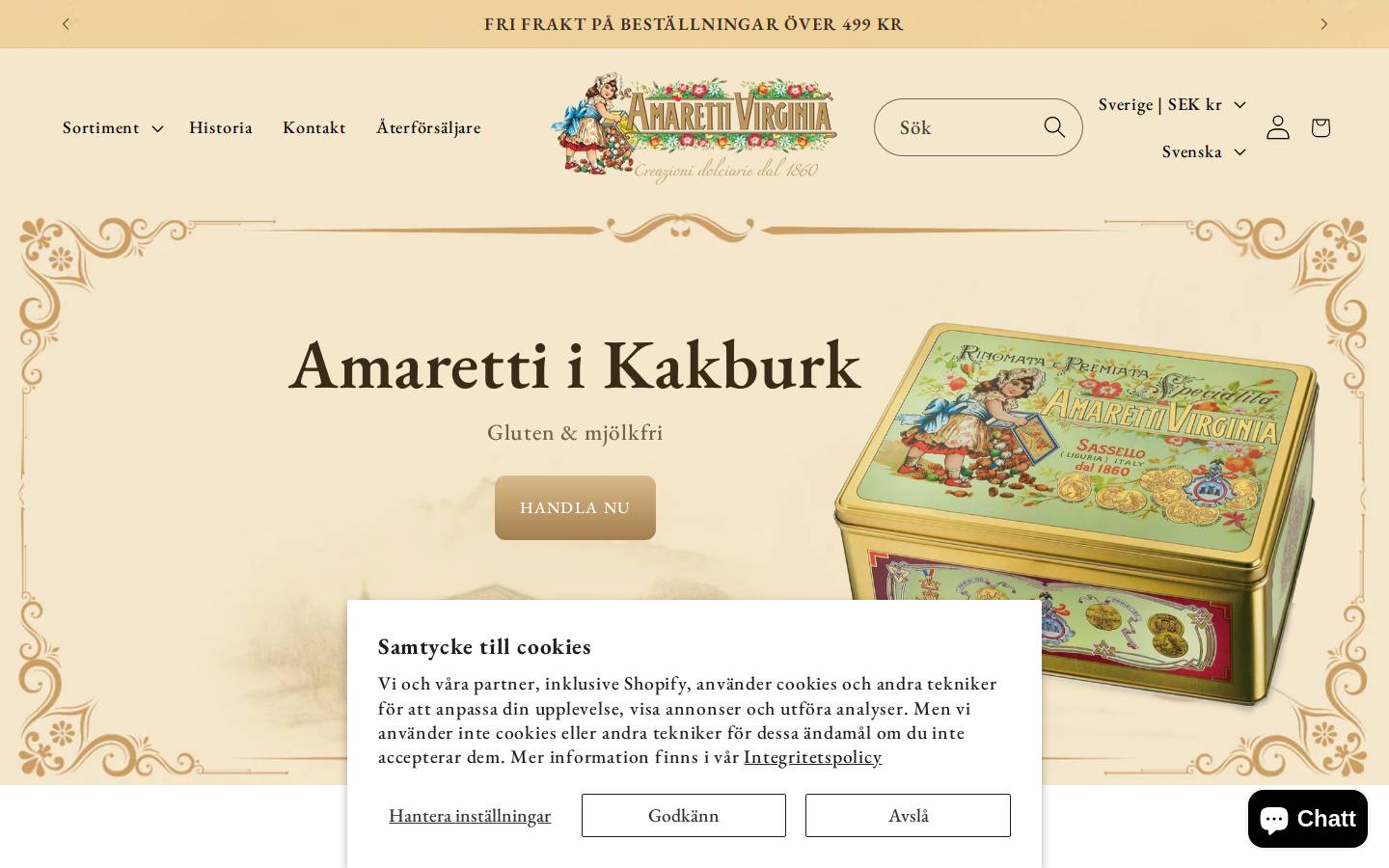 Amarettivirginia homepage screenshot