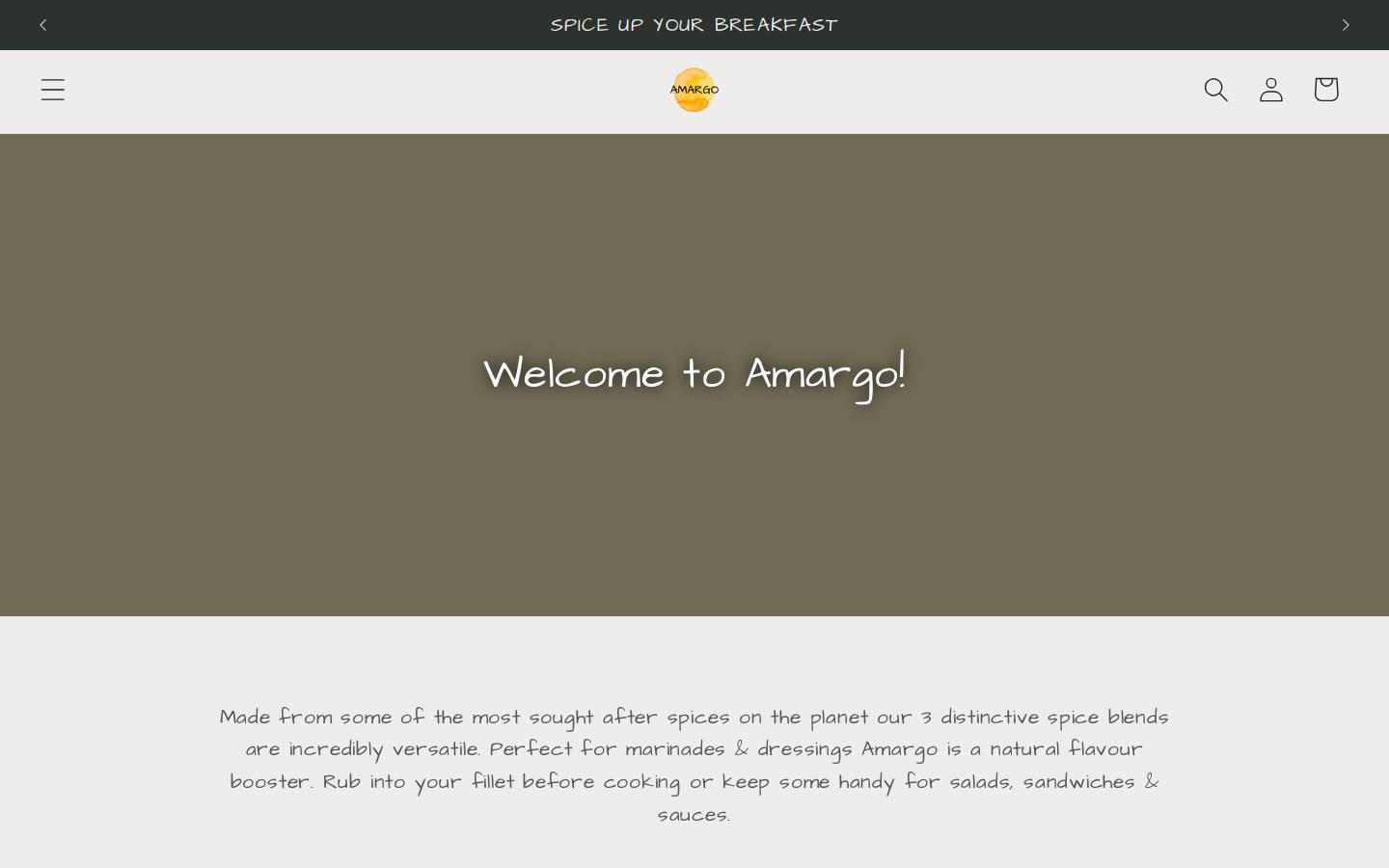 amargospice.com homepage screenshot