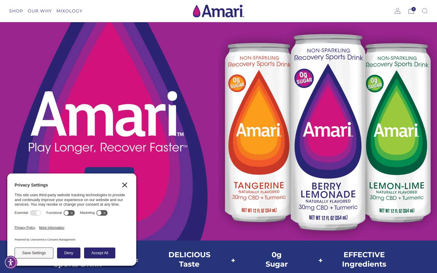 amaribotanicals.com homepage screenshot