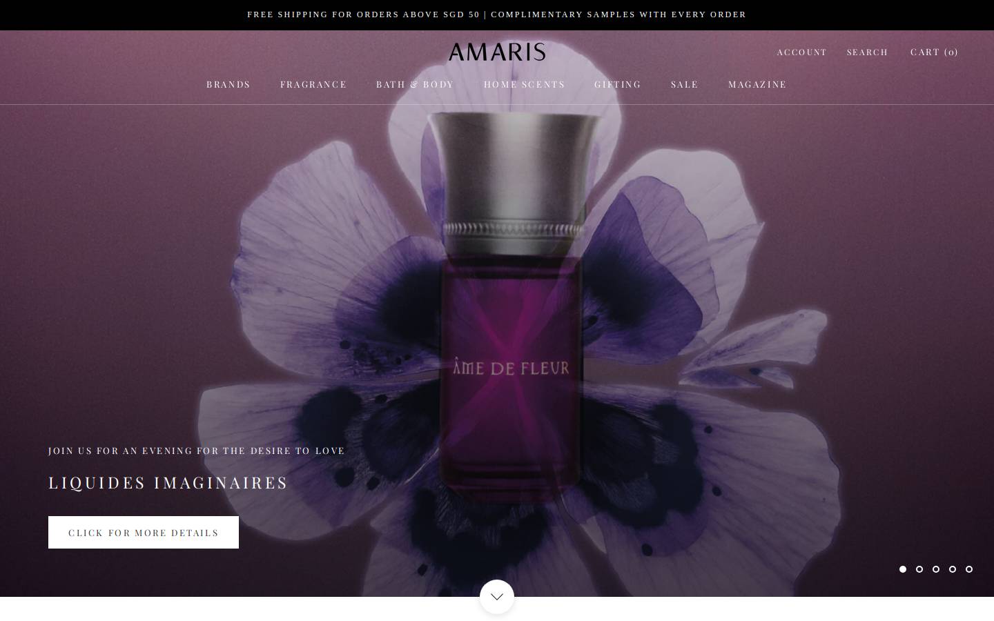 amarisbeauty.com homepage screenshot