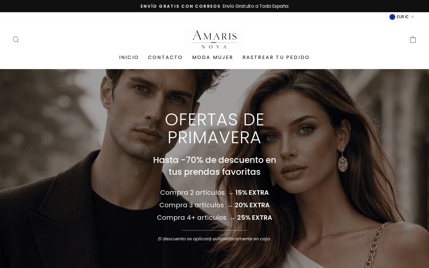 amarisnova.com homepage screenshot
