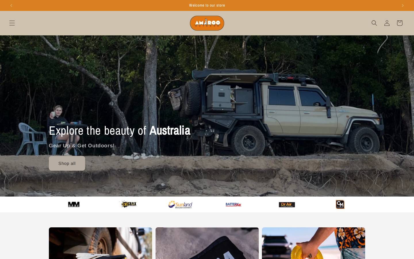 amaroo-outdoor.com.au homepage screenshot