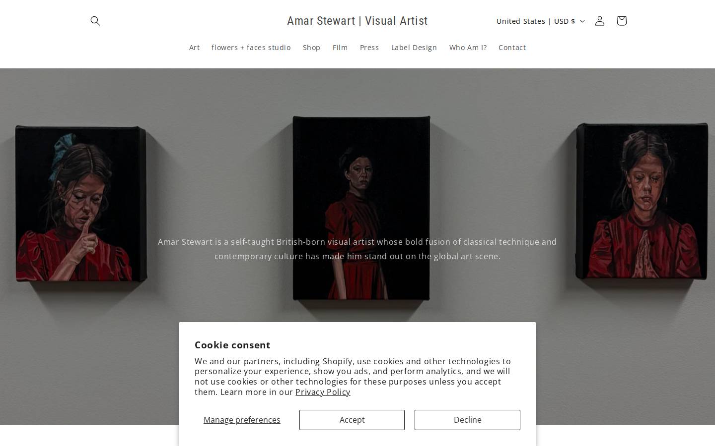 amarstewart.com homepage screenshot