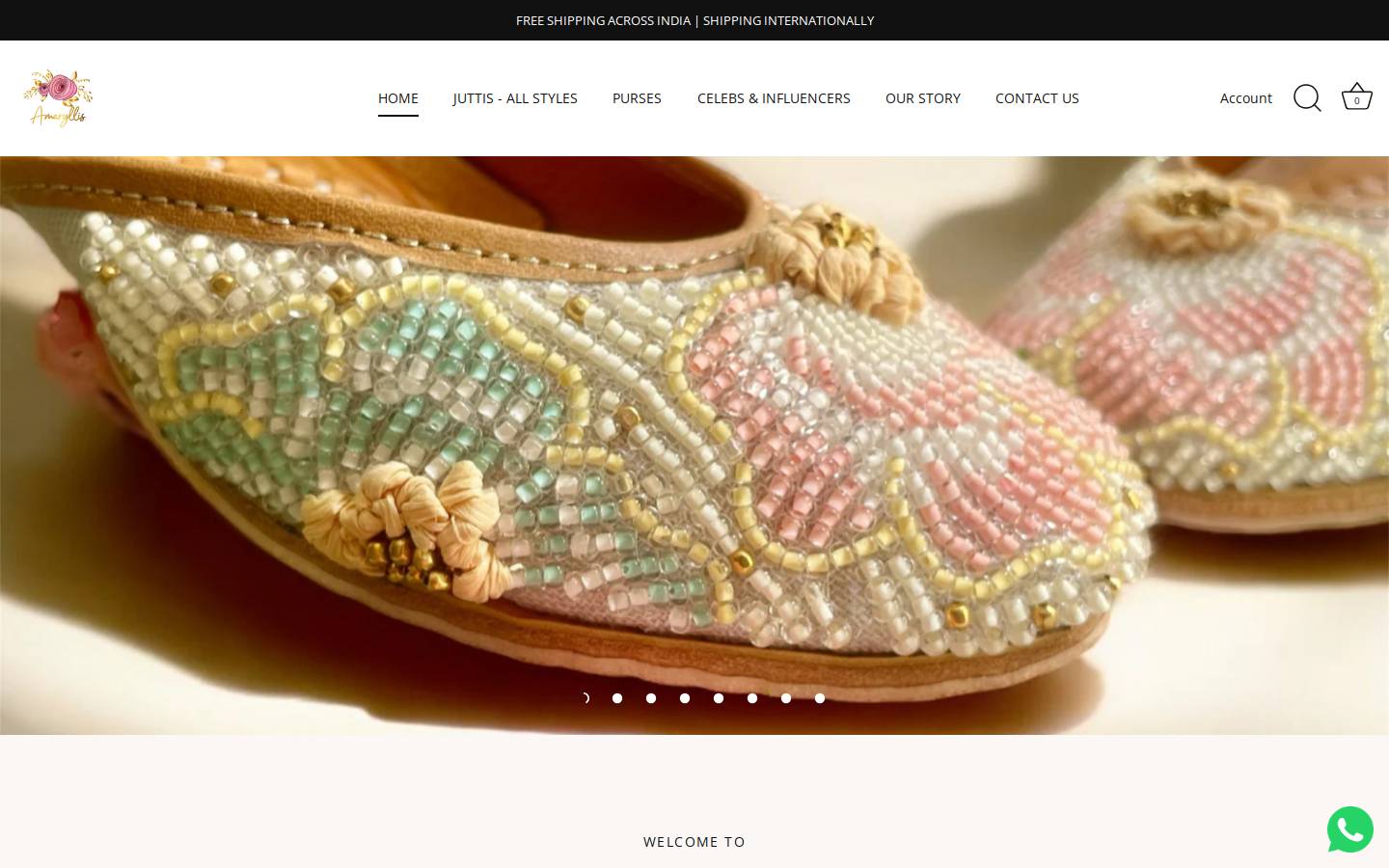 amaryllisforher.com homepage screenshot
