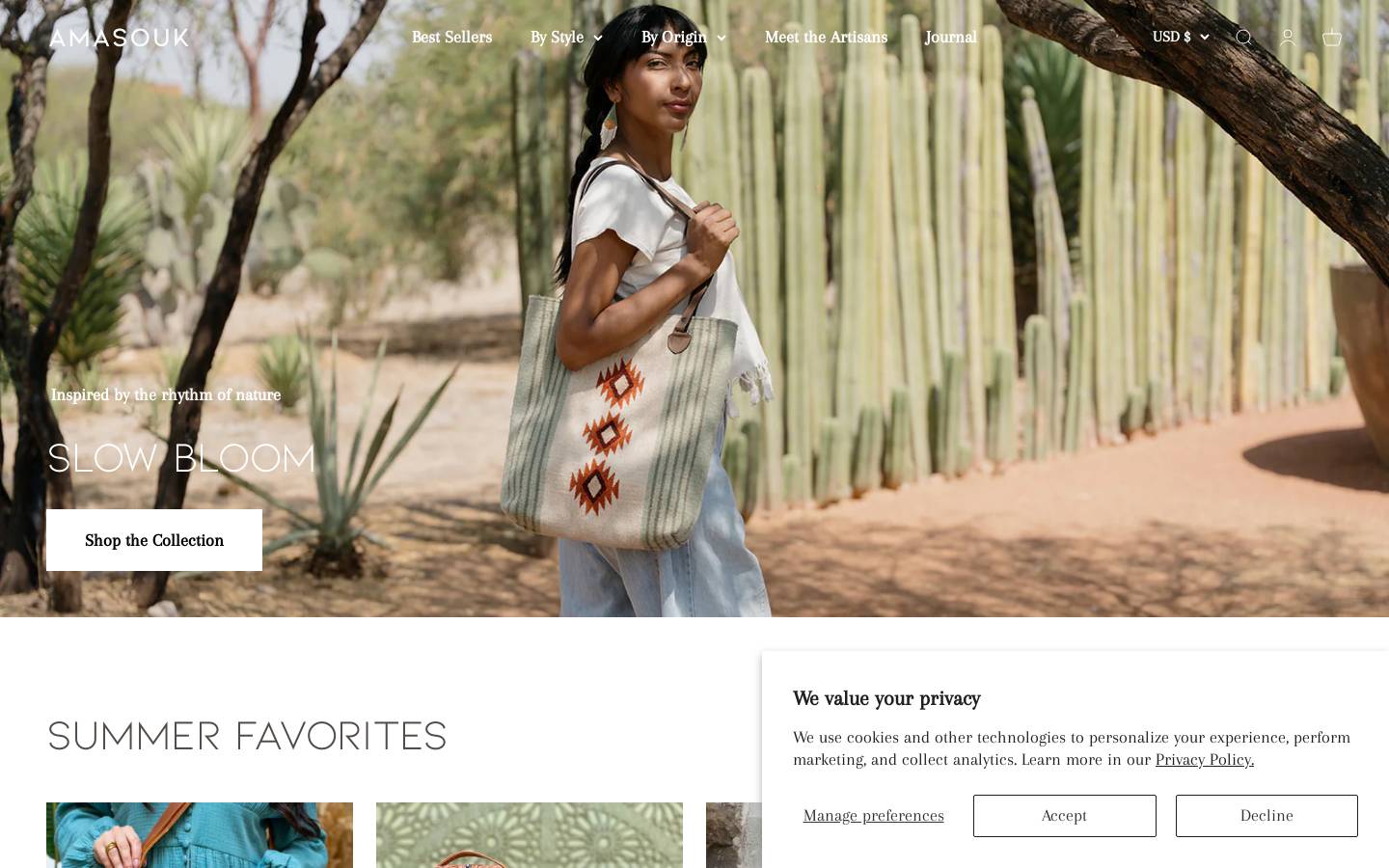 amasouk.com homepage screenshot