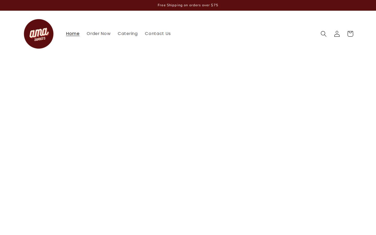 amasweets.com homepage screenshot