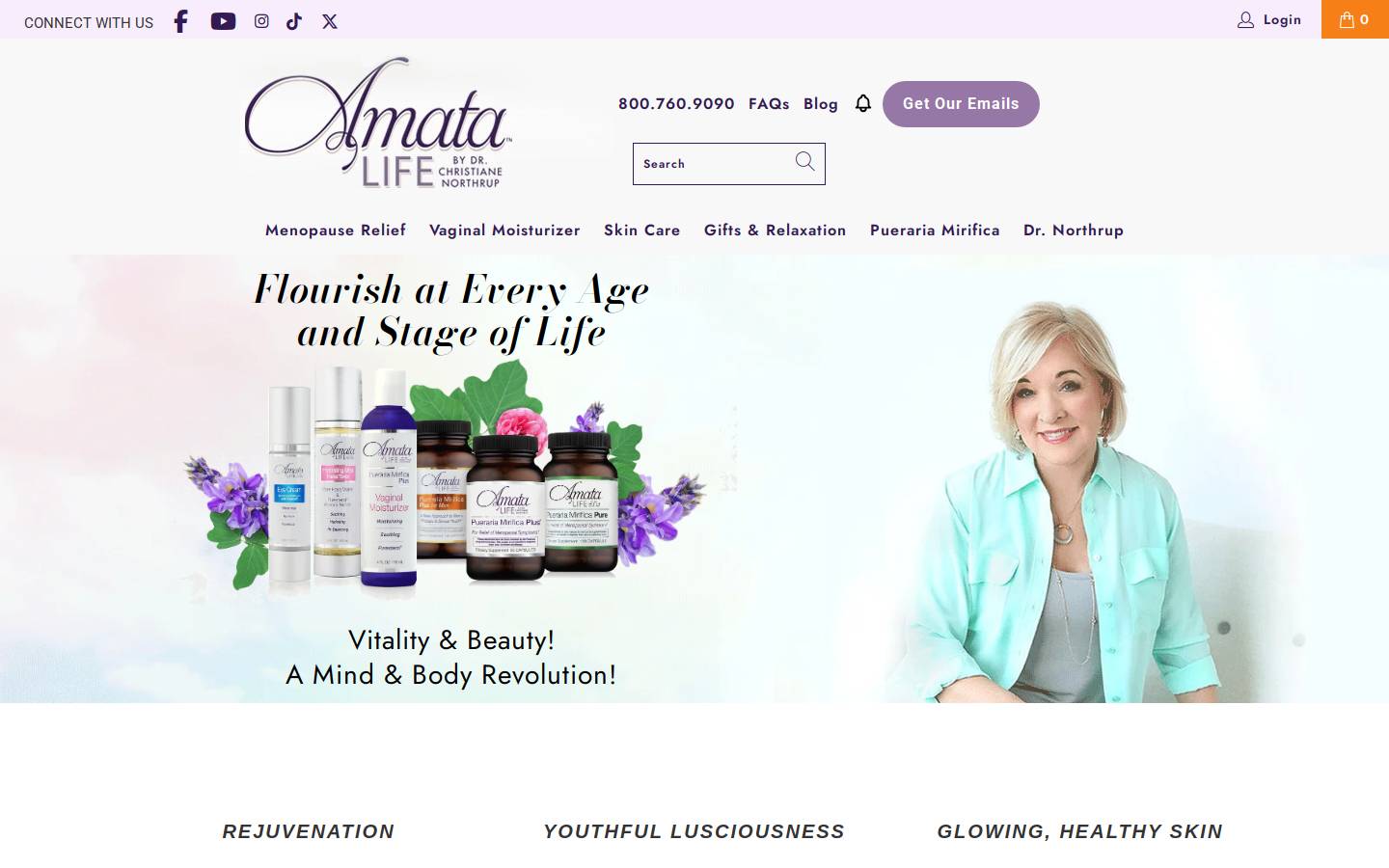amatalife.com homepage screenshot