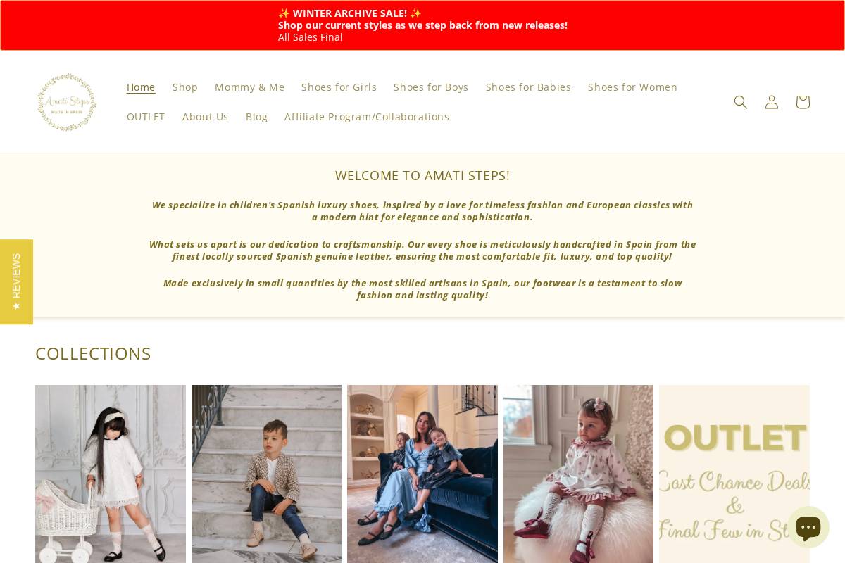amatisteps.com homepage screenshot