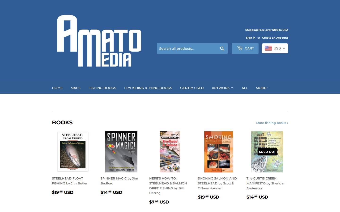 amatobooks.com homepage screenshot