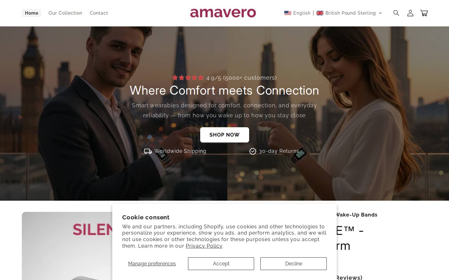 amavero.co homepage screenshot