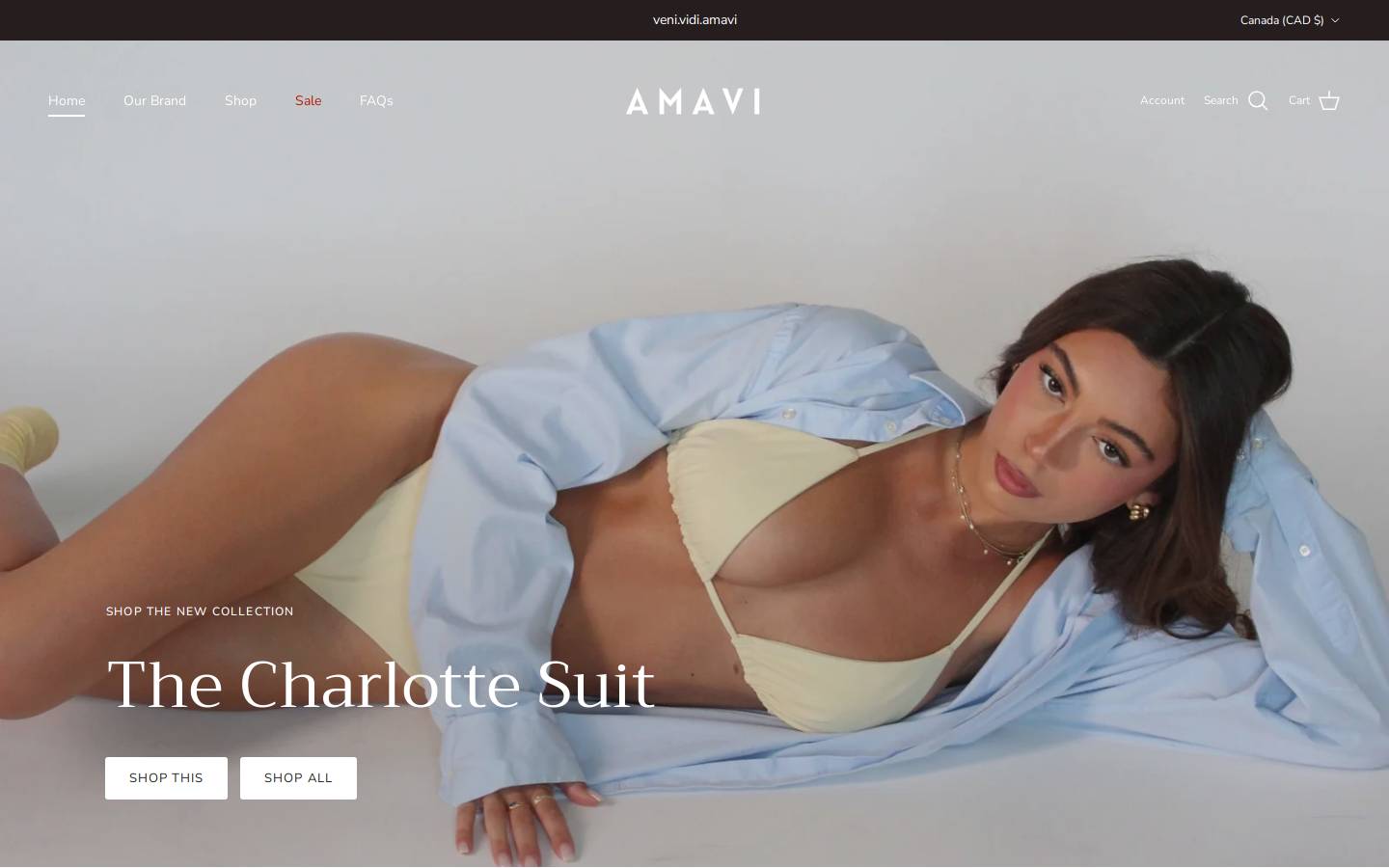 amaviswim.com homepage screenshot