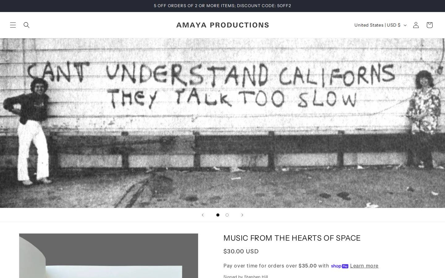 amaya-productions.com homepage screenshot
