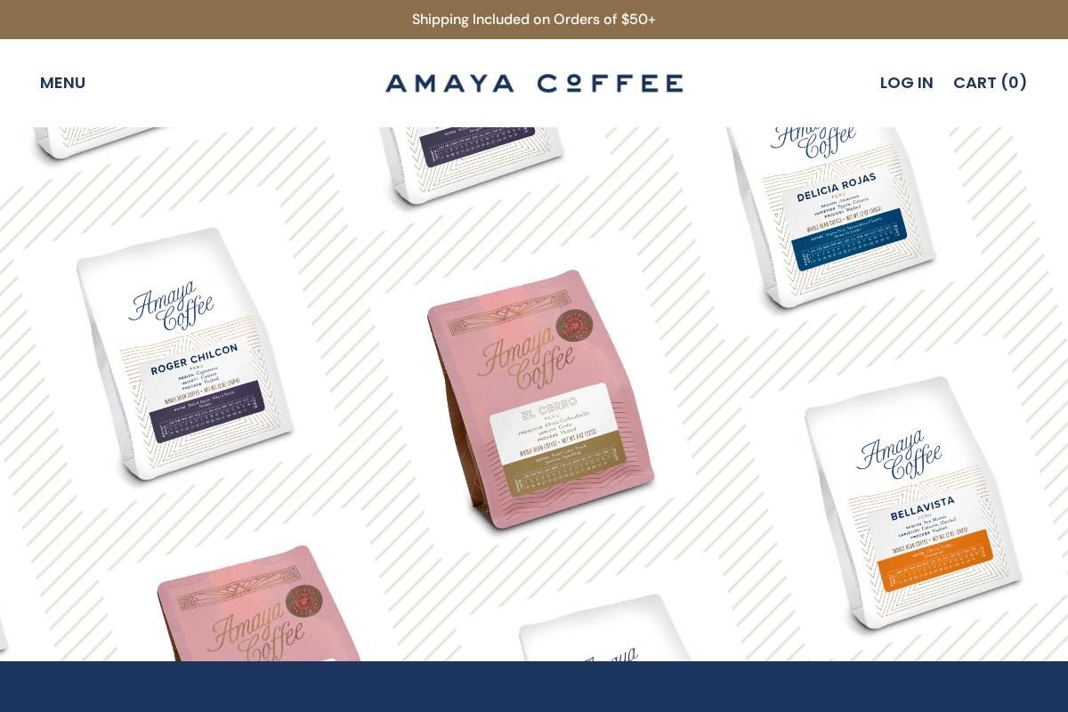 amayacoffee.com homepage screenshot