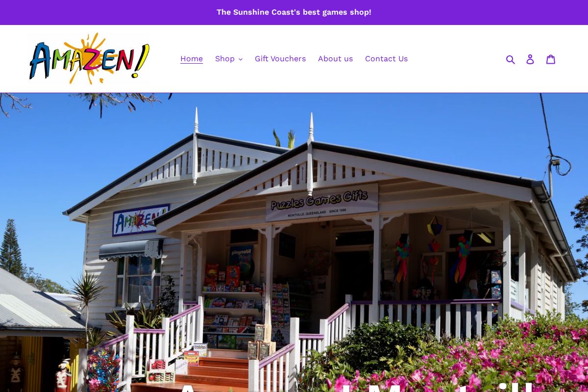 AMAZEN PUZZLES AND GAMES homepage screenshot