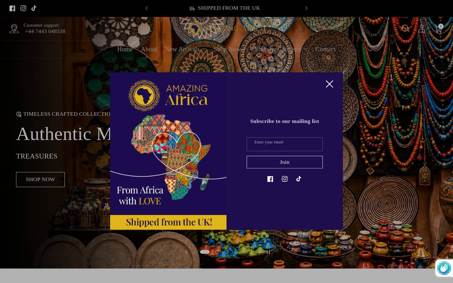 amazingafrica.co.uk homepage screenshot
