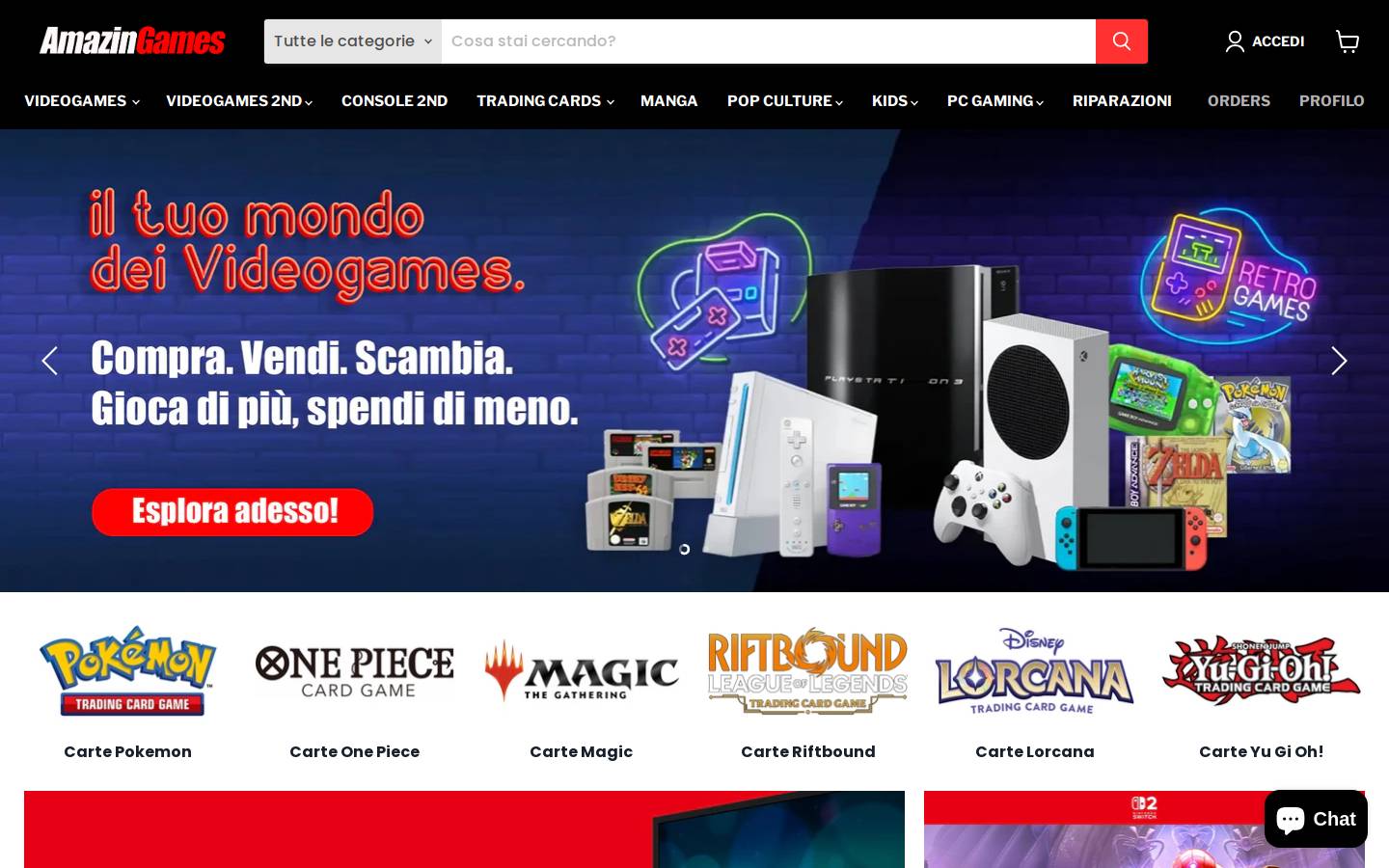 amazingames.ch homepage screenshot