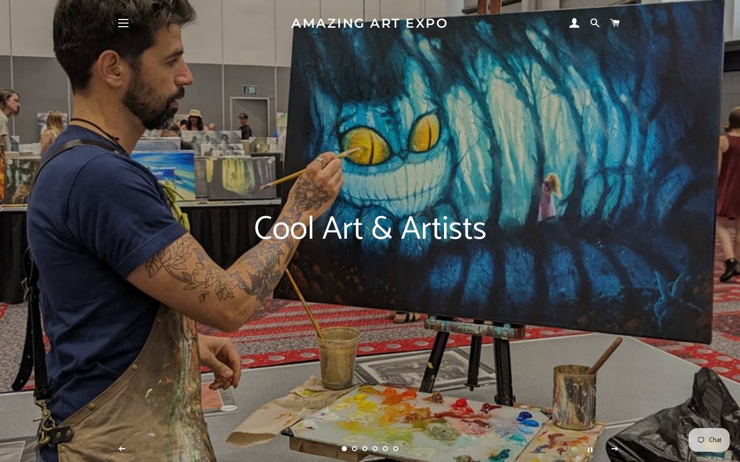amazingartexpo.com homepage screenshot