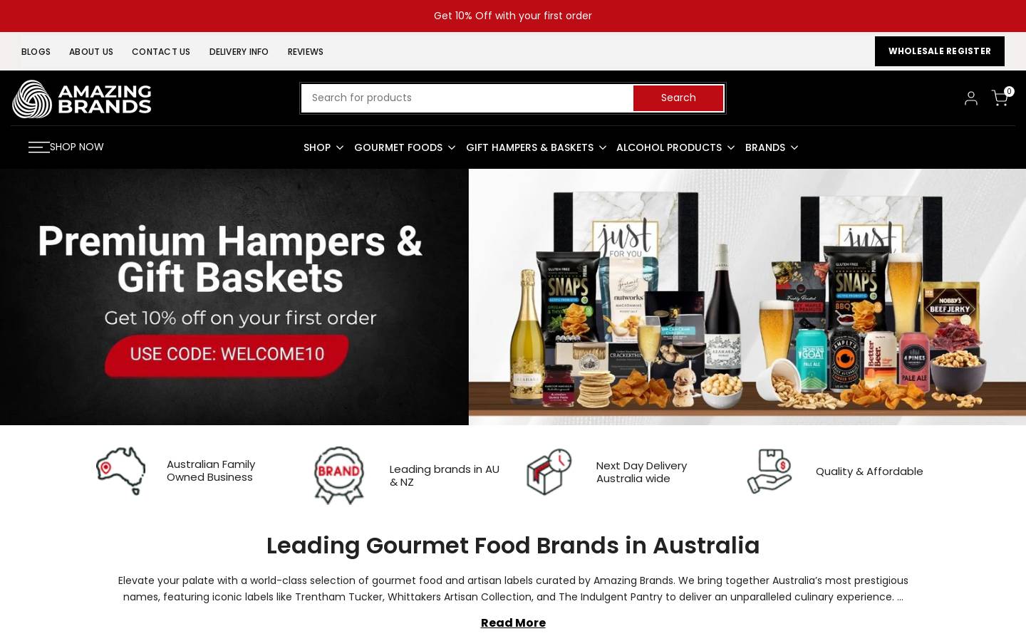 amazingbrands.com.au homepage screenshot