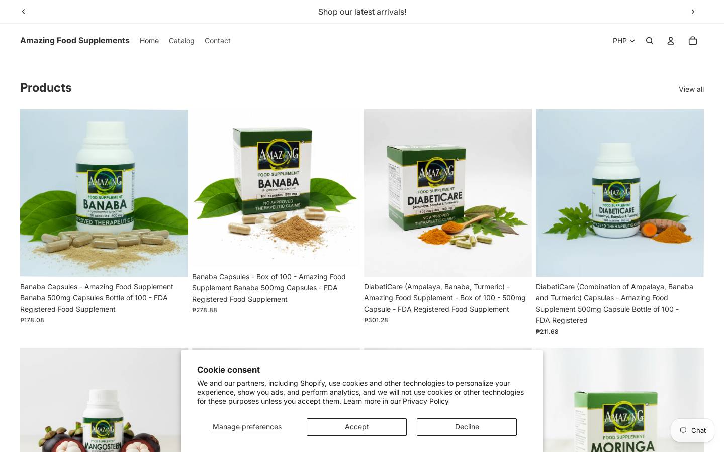 amazingfoodsupplement.com homepage screenshot