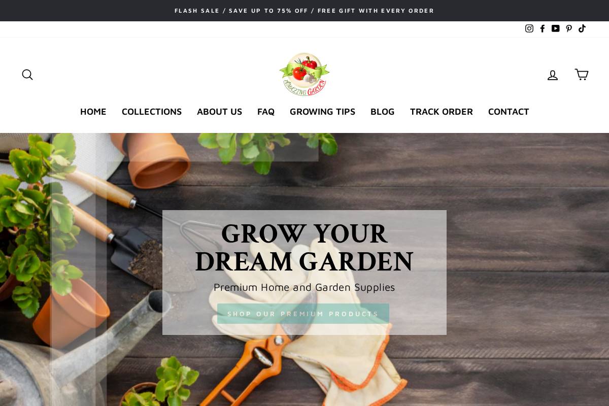 amazinggarden.net homepage screenshot